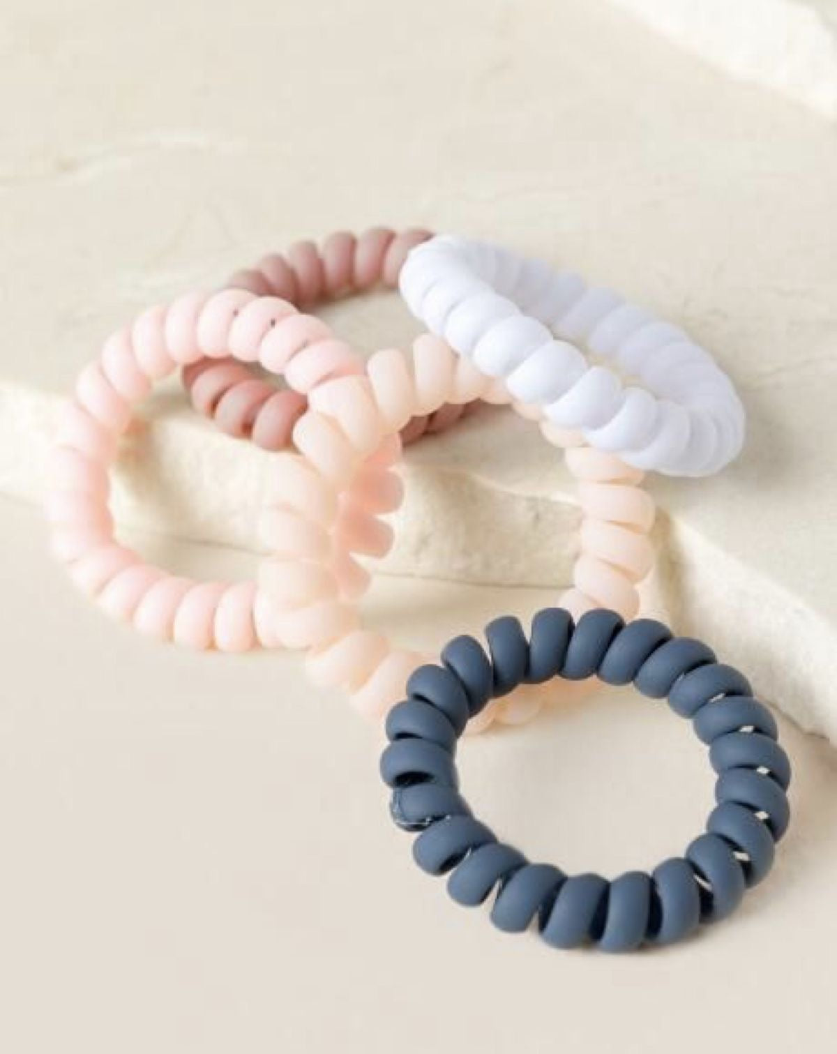 Large spiral ties (set of 3)