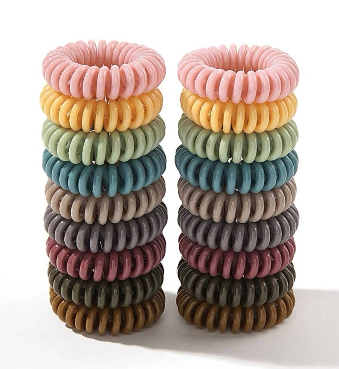 Set of 9 spiral ties