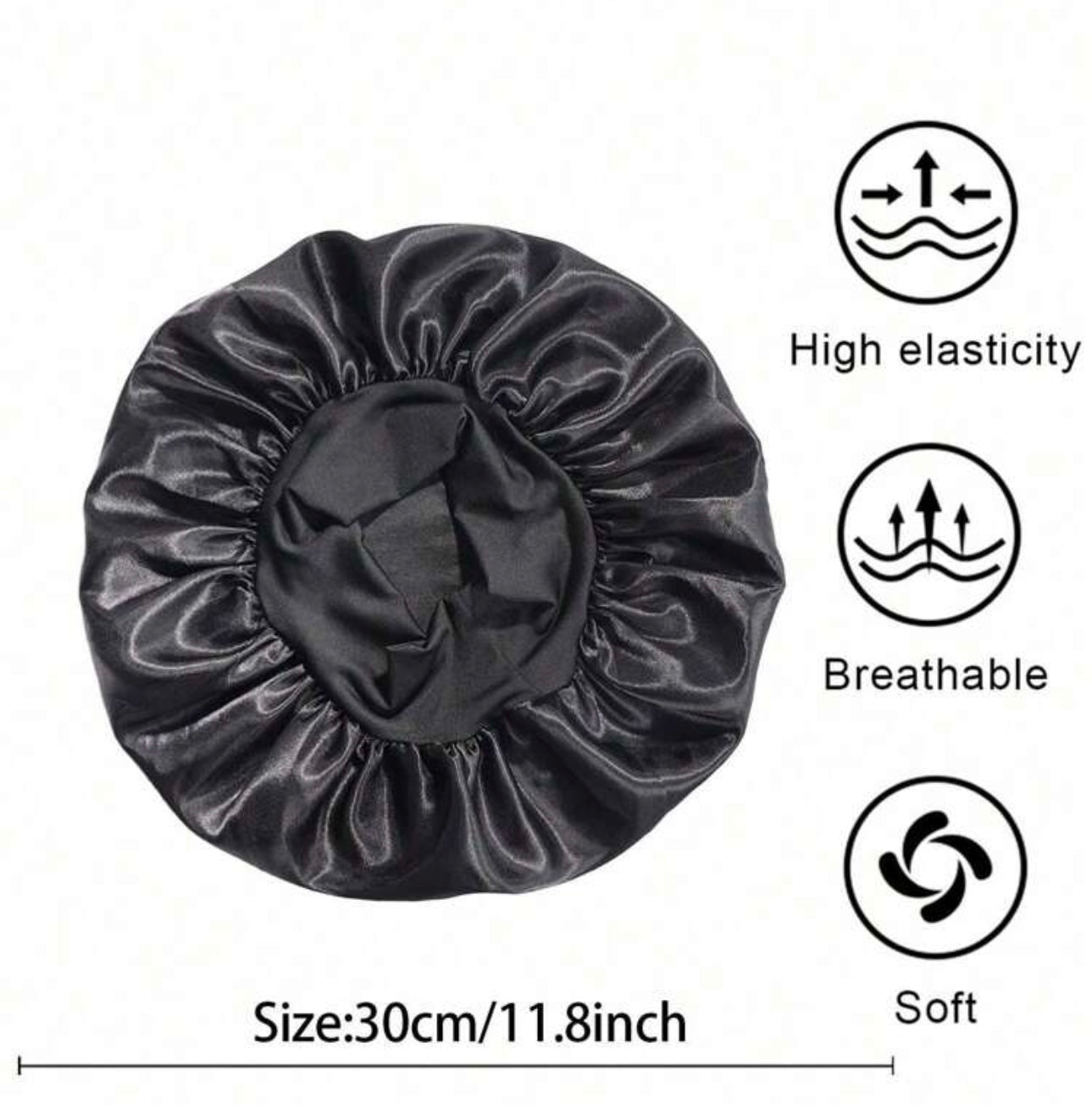 brim satin bonnet