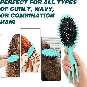 Rounded curl define brush with pick tail