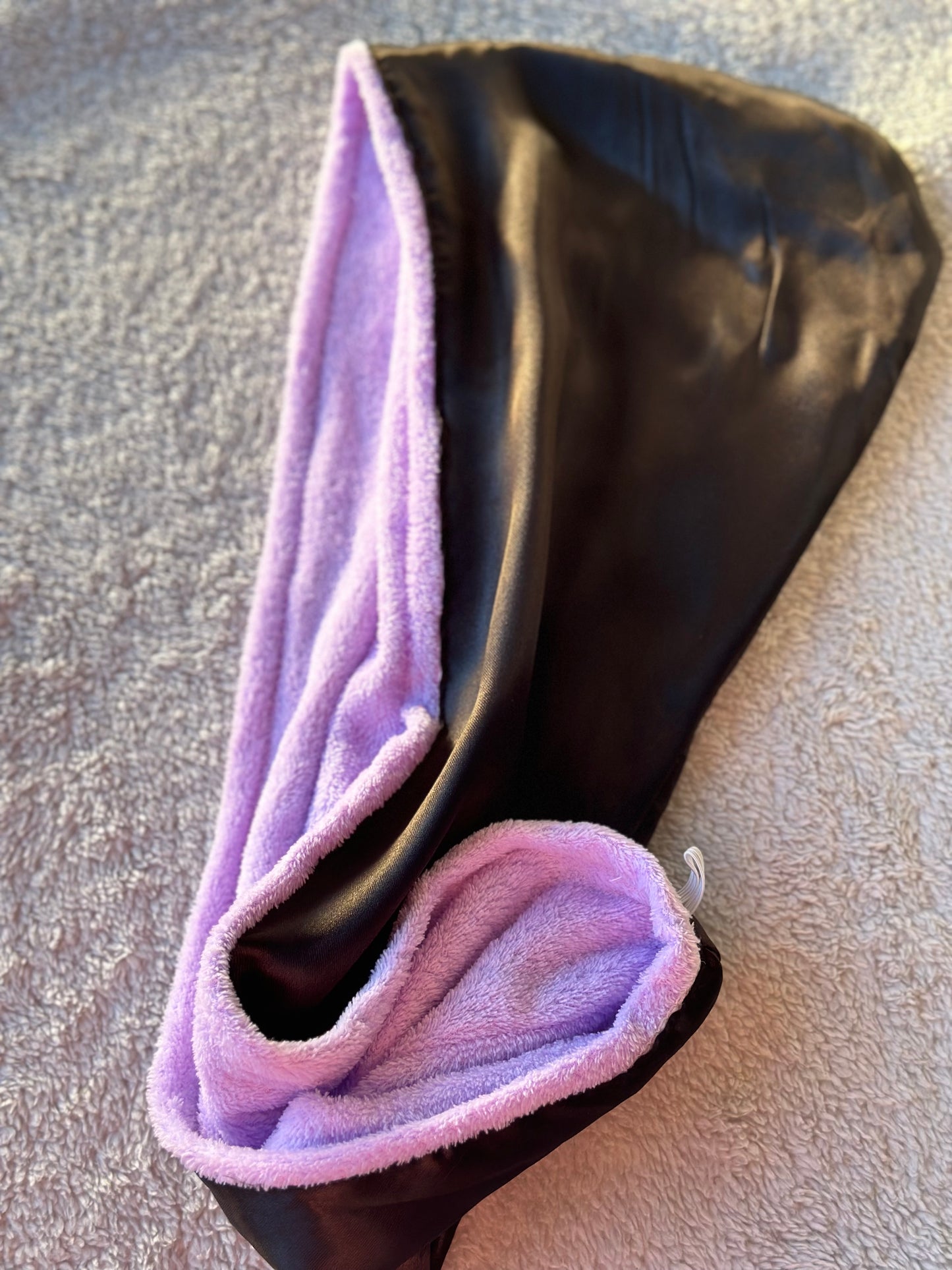 Satin lined microfiber towels