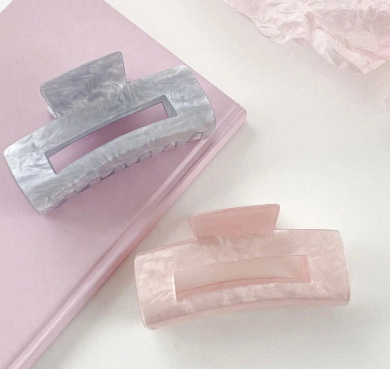 Rectangular acrylic claw clips