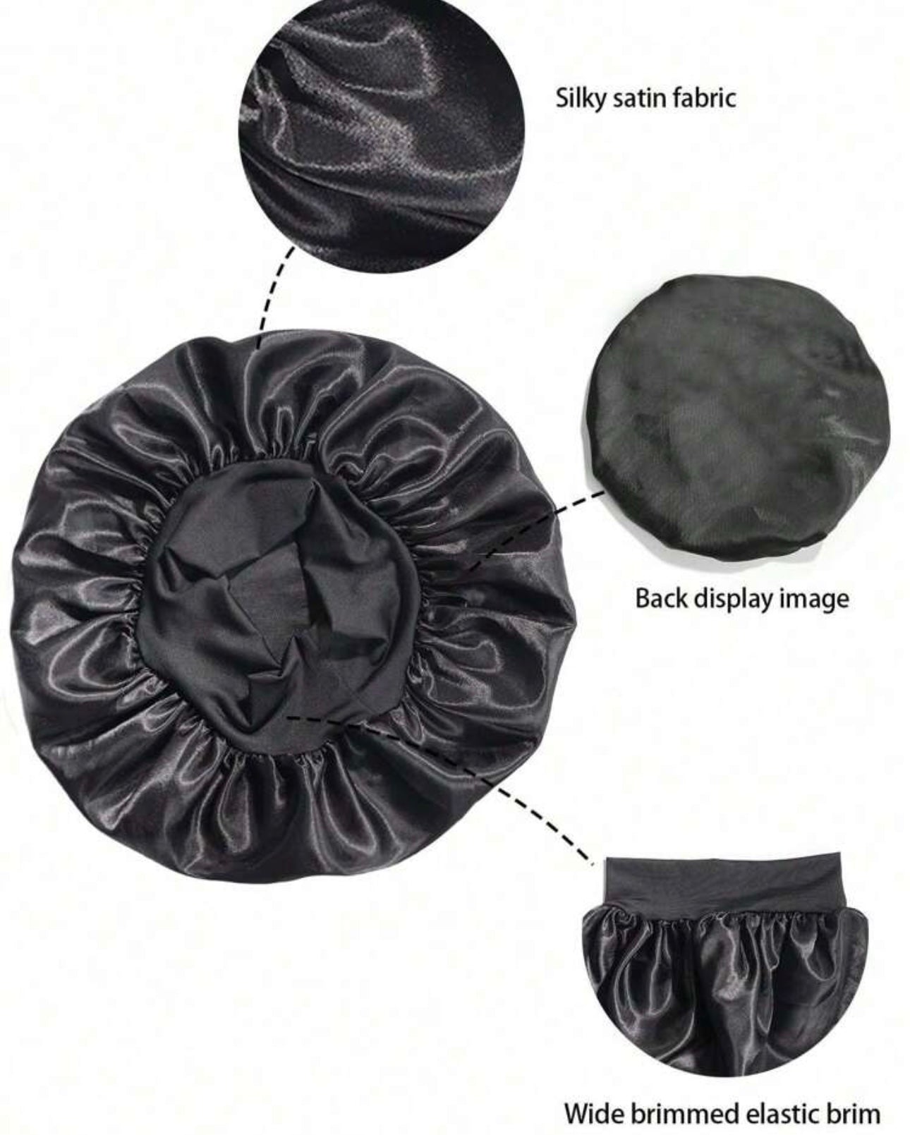 brim satin bonnet