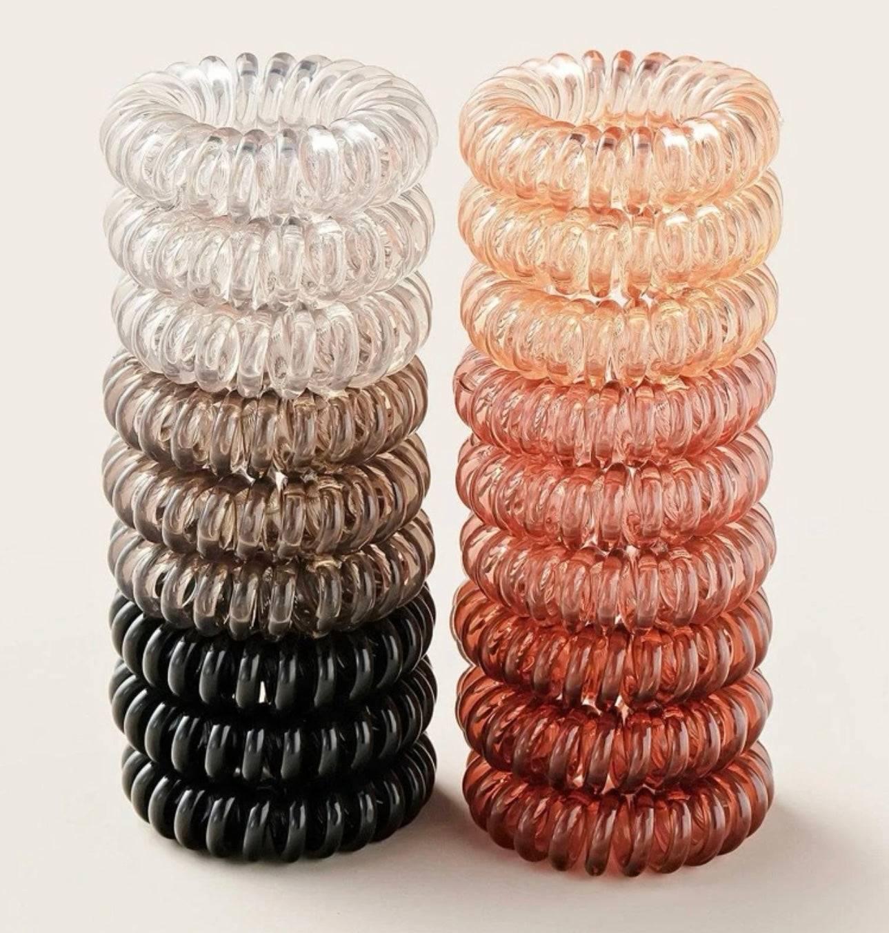 Set of 9 spiral ties