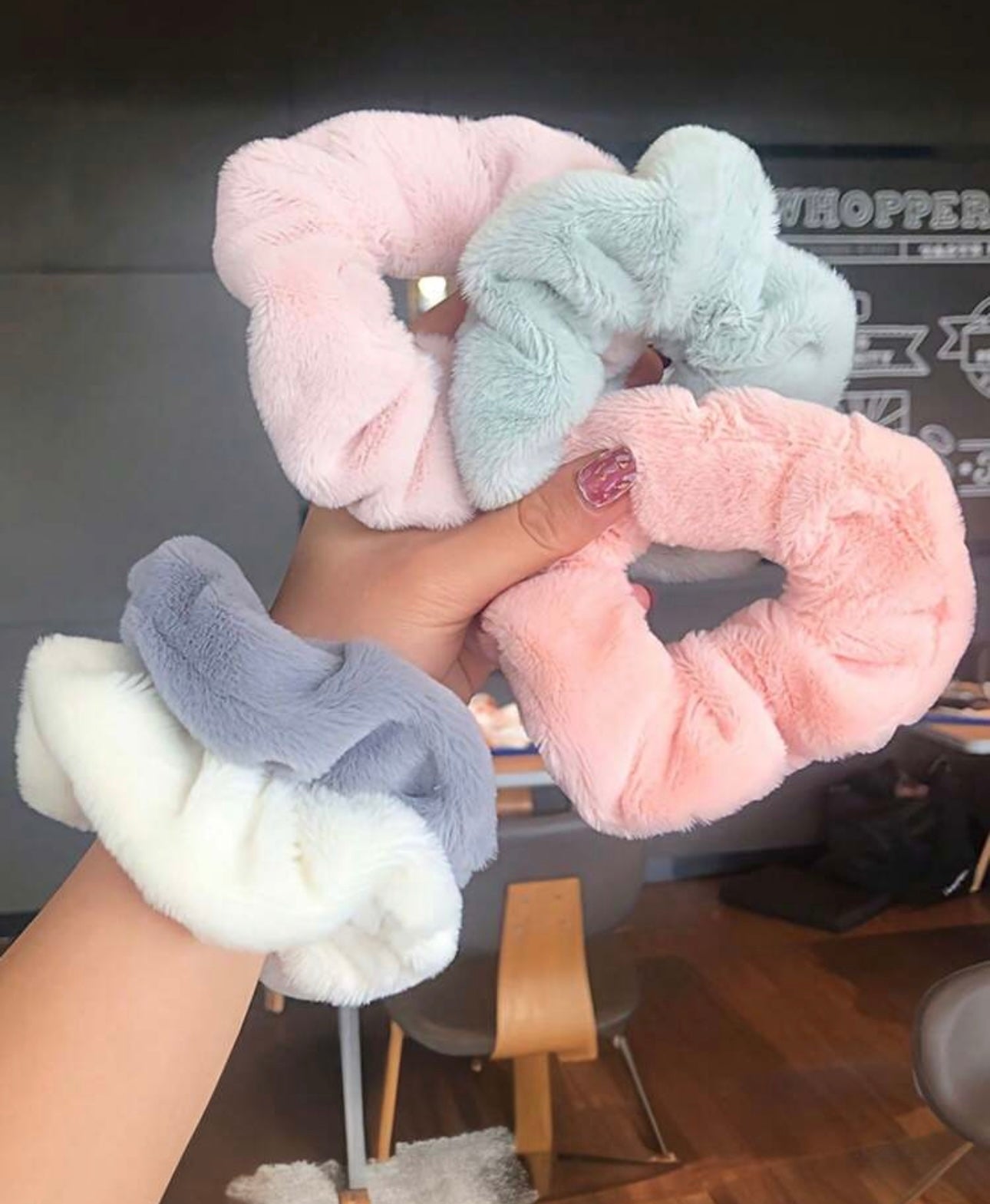 Fluffy scrunchies