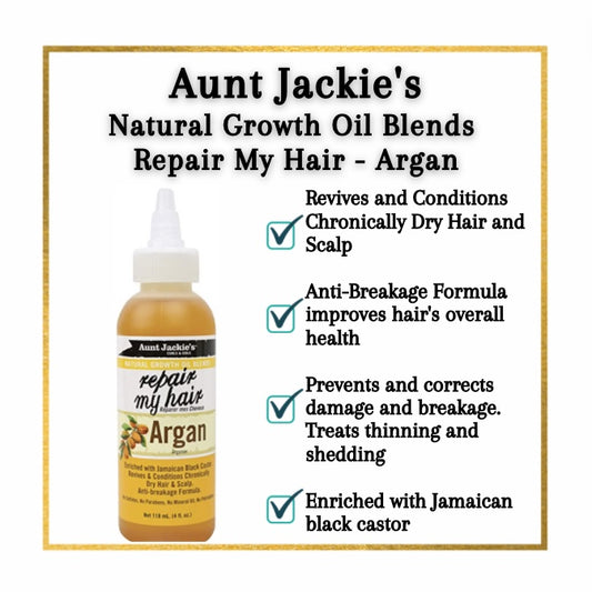 Aunt jackie’s repair my hair argan oil