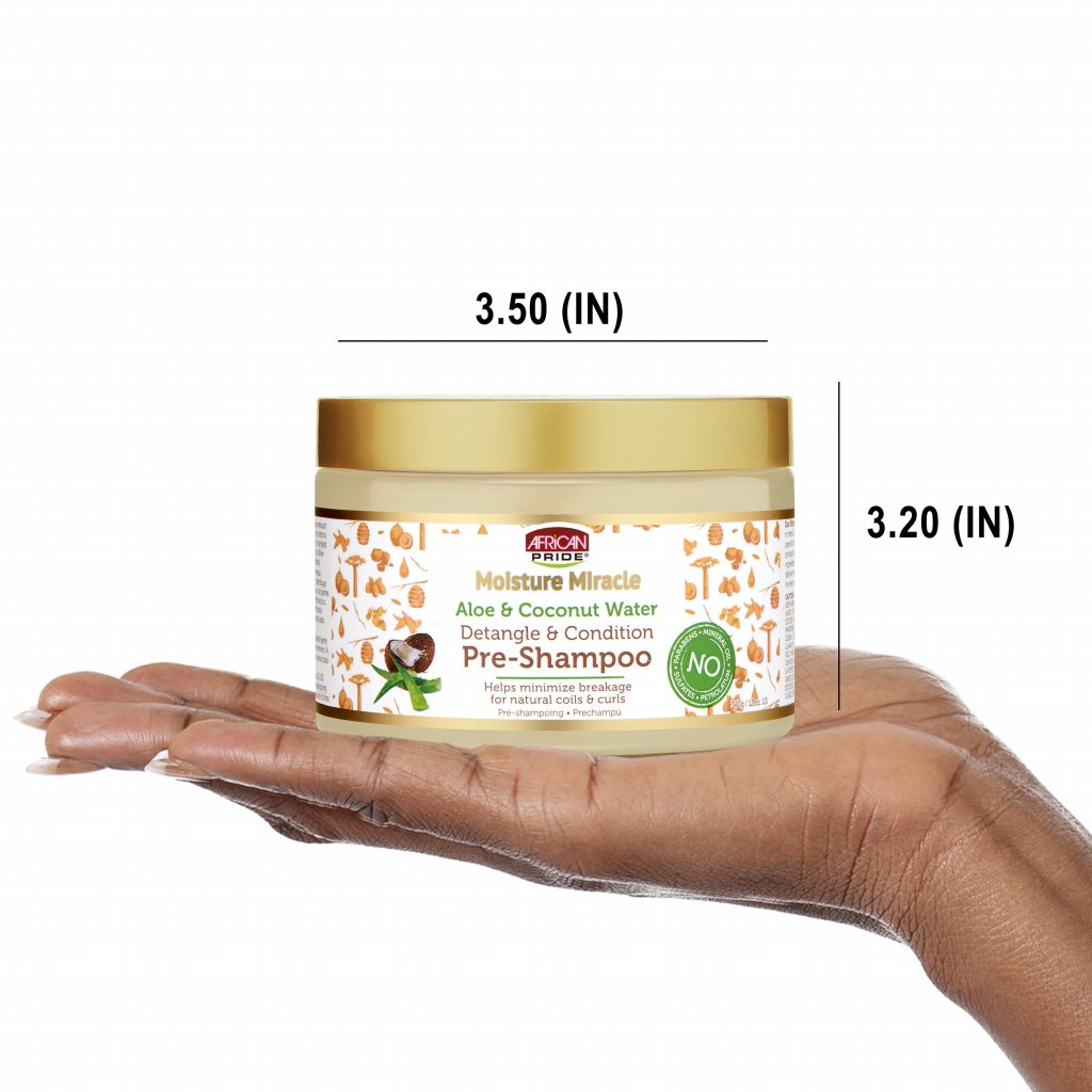 African pride pre-shampoo detangle and condition mask with aloe & coconut water