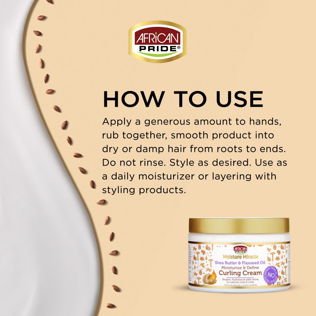African pride shea butter & flaxseed curling cream