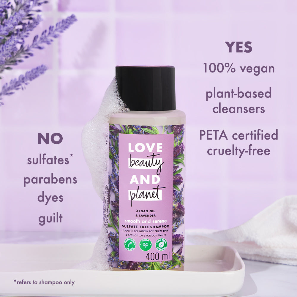 Love beauty & planet argan and lavender shampoo