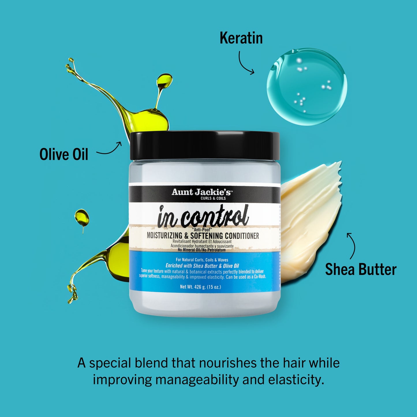 Aunt Jackies In Control "Anti-Poof" Moisturizing & Softening 3in1 conditioner