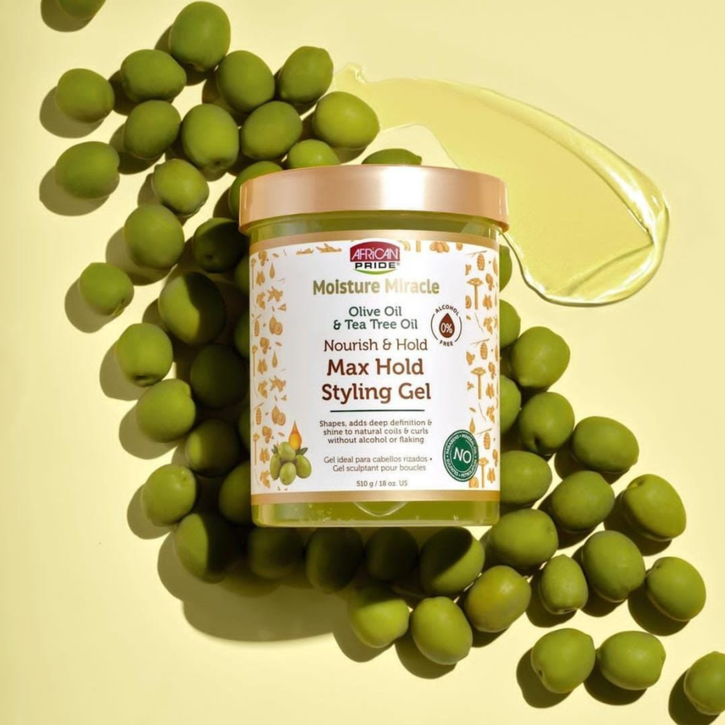 African pride olive and tea tree oil max hold gel (510gram)