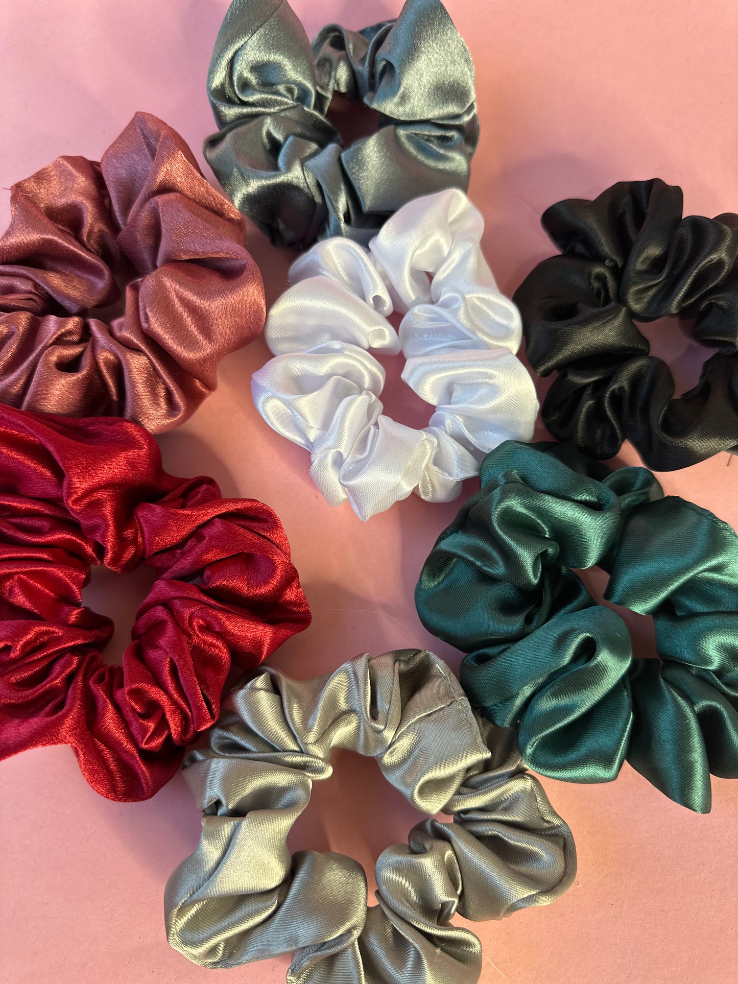 Fluffy Satin scrunchies