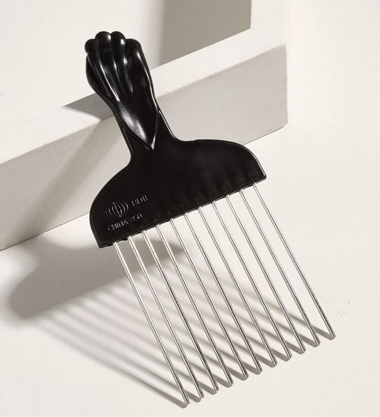 Metal hair pick