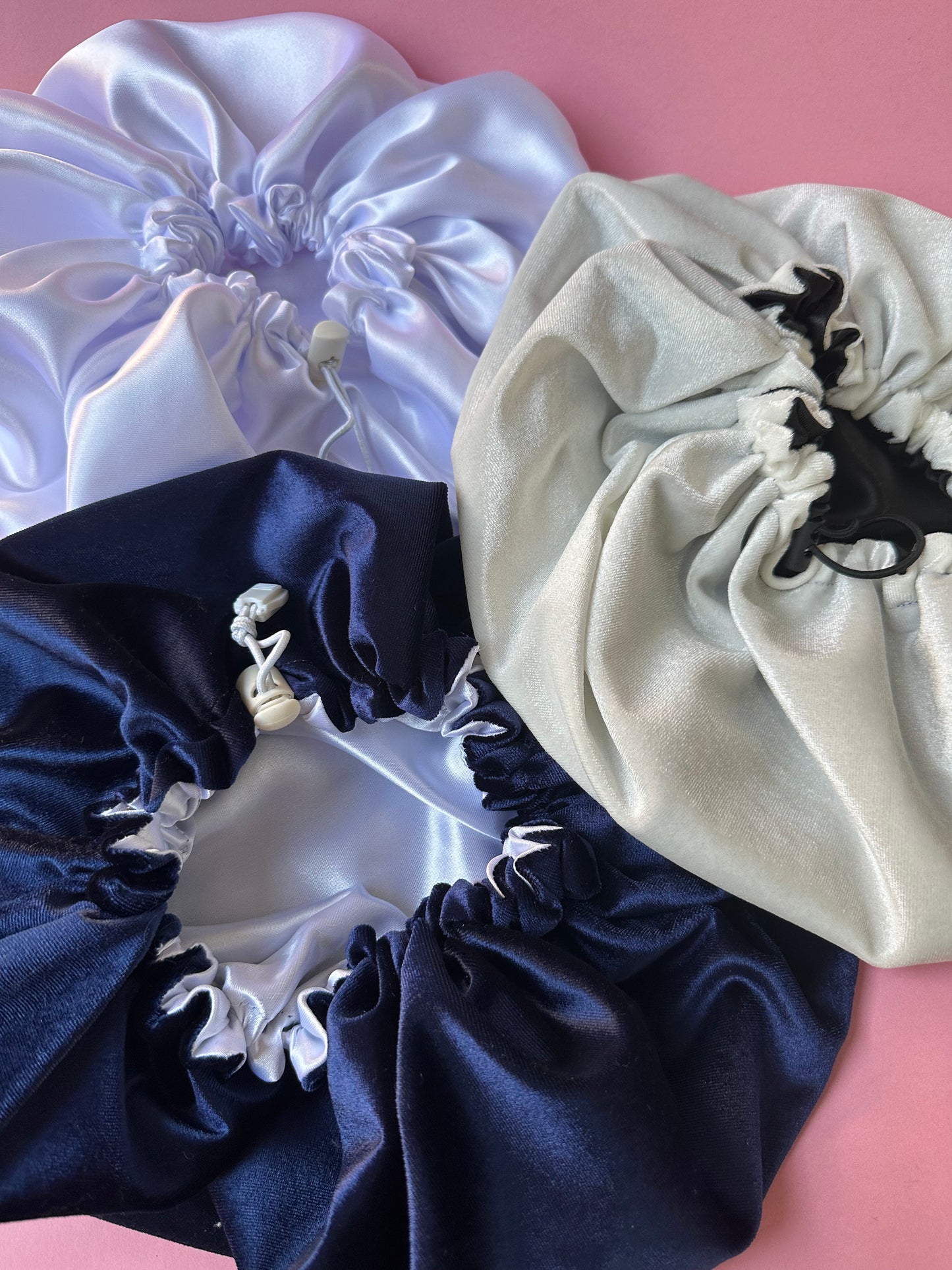 Satin X velvet bonnet