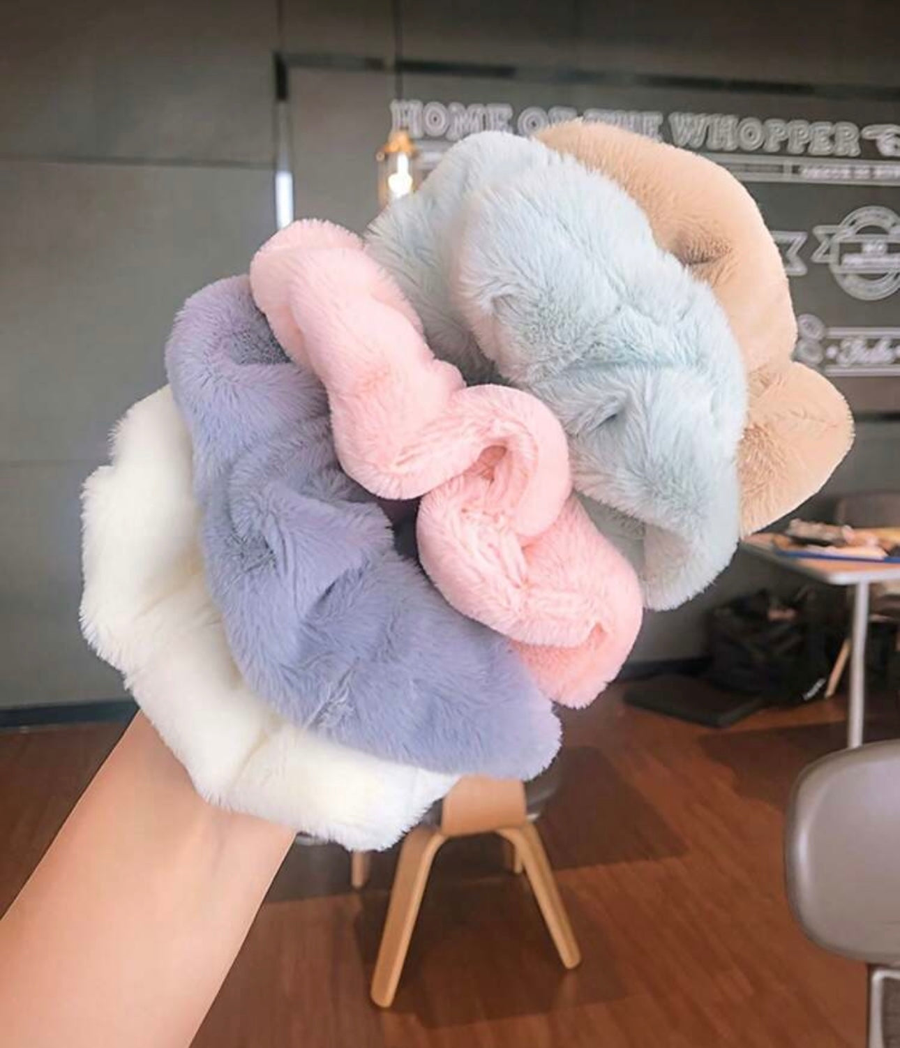 Fluffy scrunchies