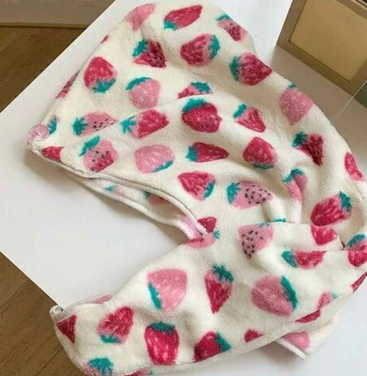 Strawberry twist microfiber towel