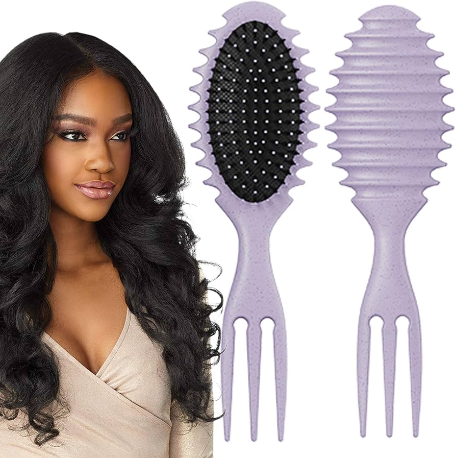 Rounded curl define brush with pick tail