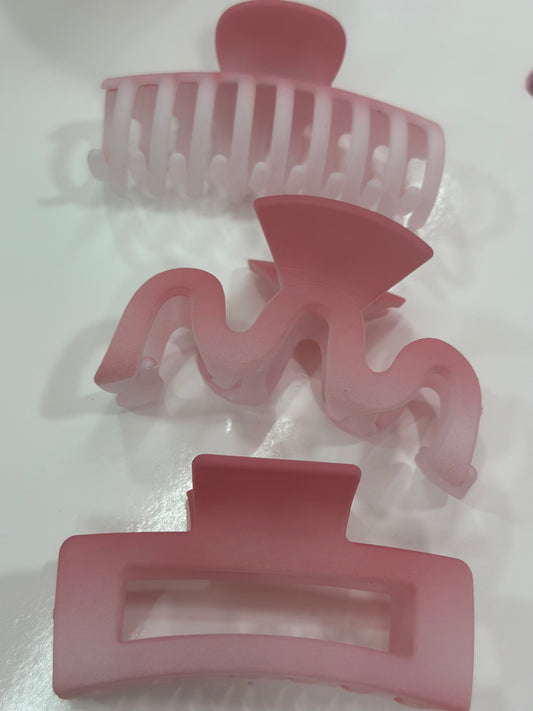Pink ombre clips