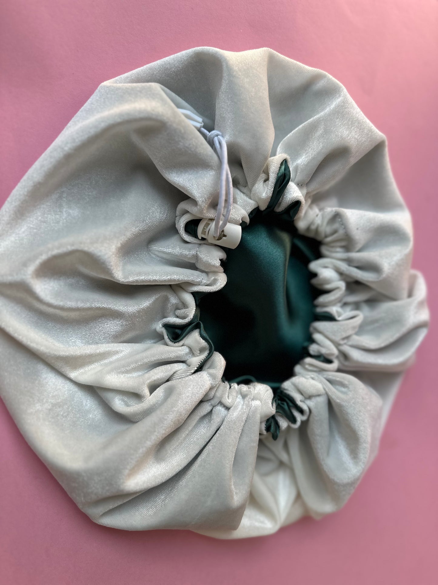 Satin X velvet bonnet