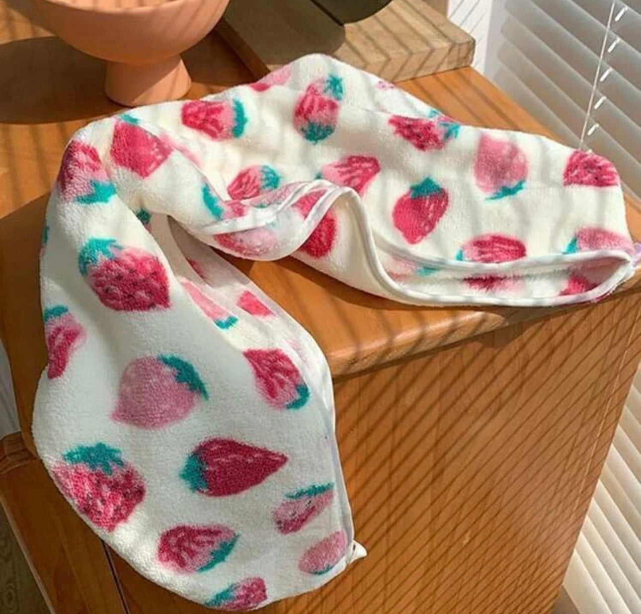 Strawberry twist microfiber towel