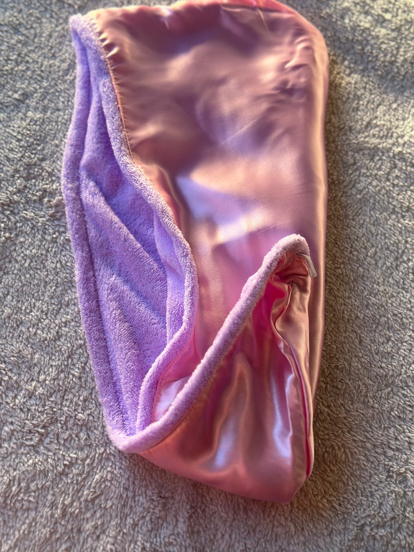 Satin lined microfiber towels