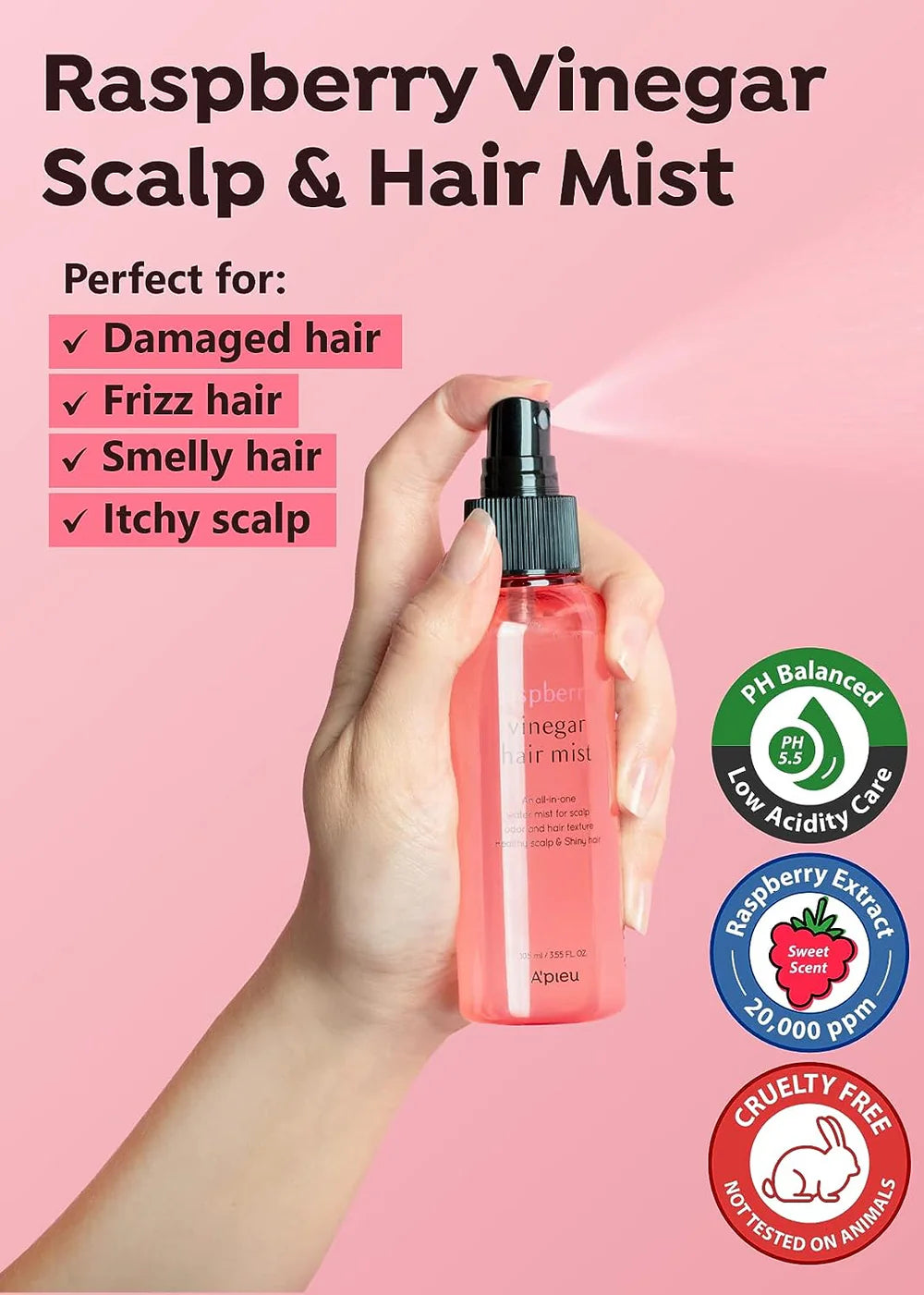 Apieu raspberry vinegar hair mist