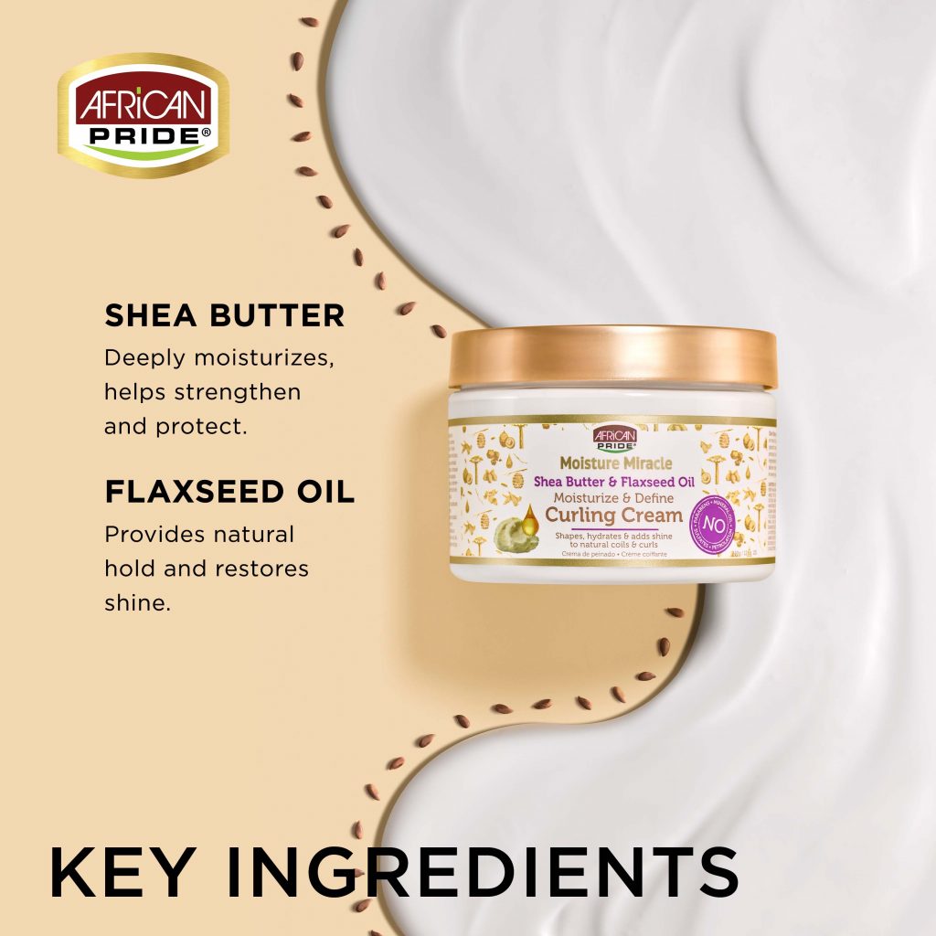 African pride shea butter & flaxseed curling cream