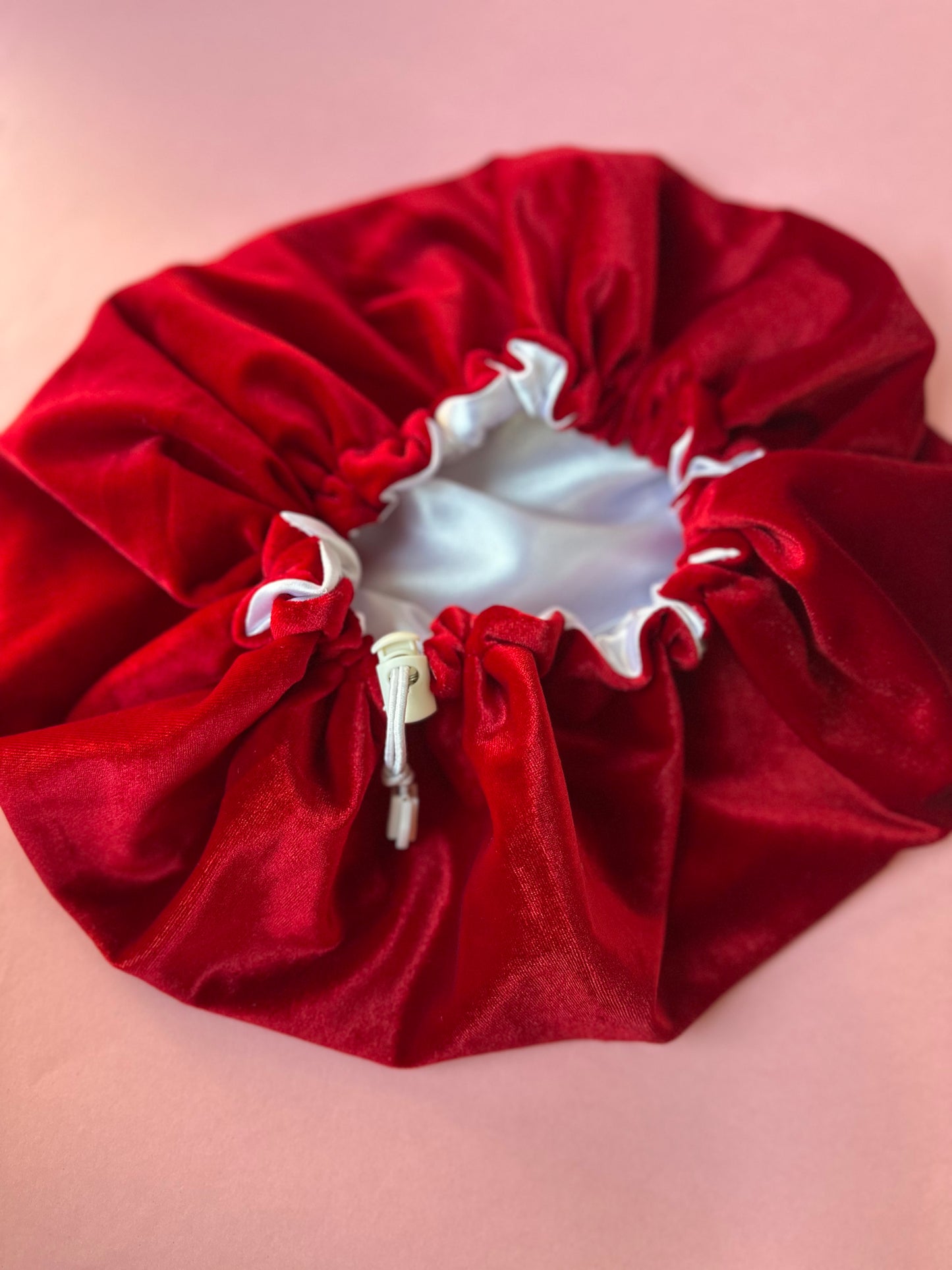 Satin X velvet bonnet