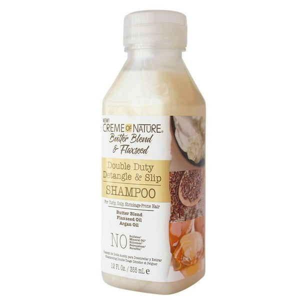 Creme of nature butter blend and flaxseed shampoo