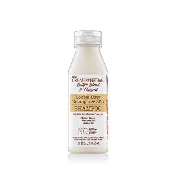 Creme of nature butter blend and flaxseed shampoo