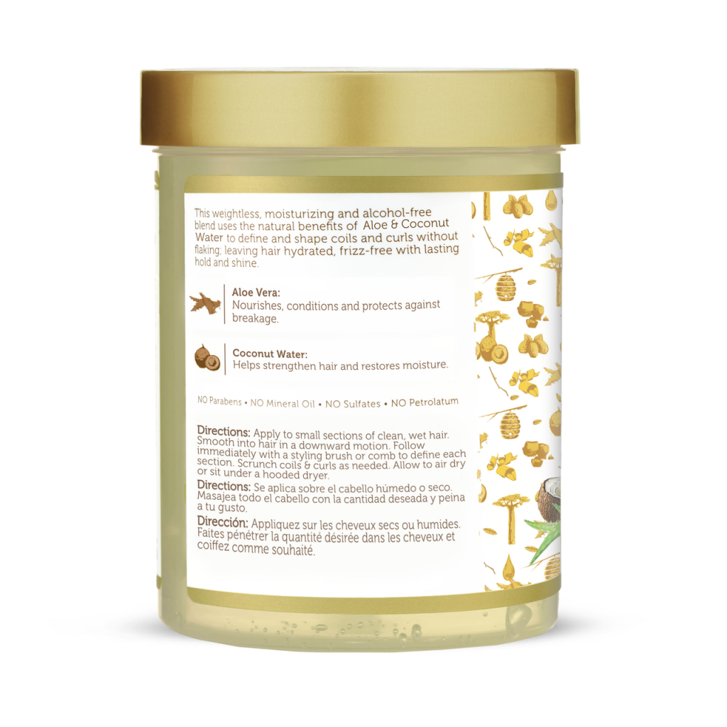 African pride ALOE & COCONUT WATER CURL DEFINING GEL (510gram)