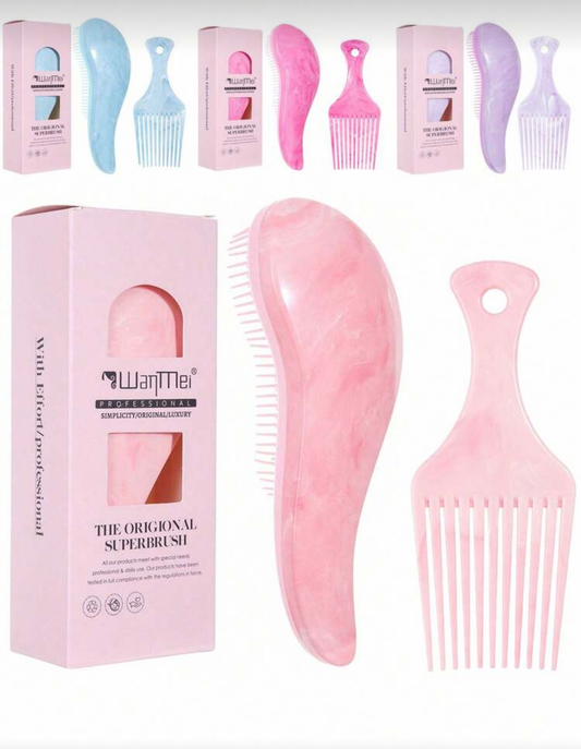 Set of detangler + hair pick