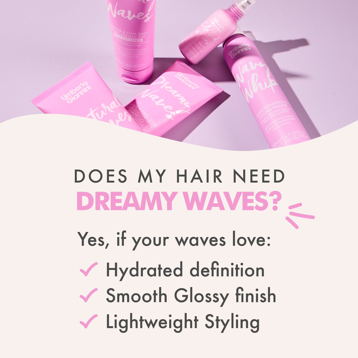 Umberto Giannini Dreamy Waves Peptide & Chia Seed Wave Enhancing Conditioner