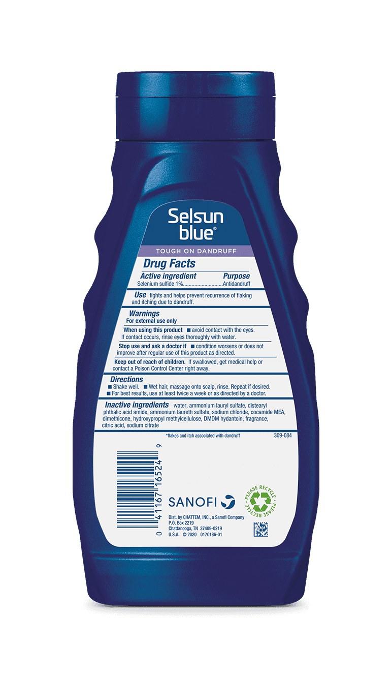 Selsun blue anti dandruff medicated shampoo