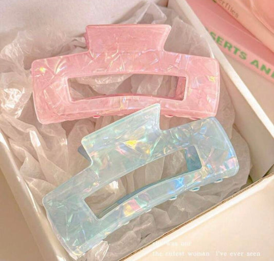 Rectangular acrylic claw clips