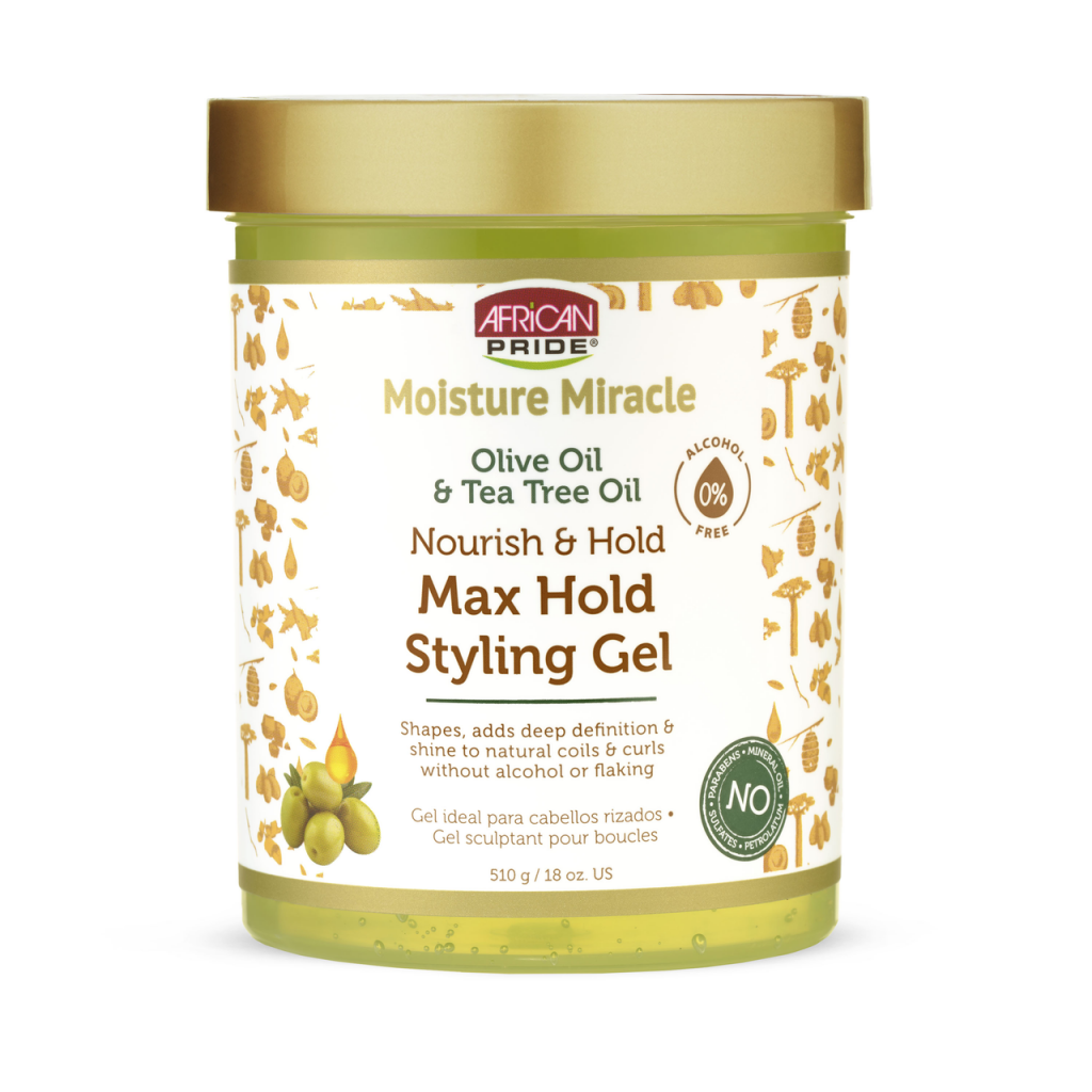African pride olive and tea tree oil max hold gel (510gram)