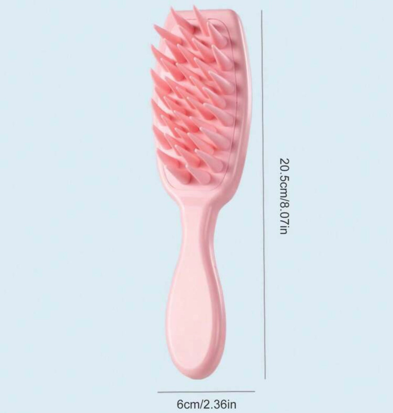 Long handle silicone scalp massager