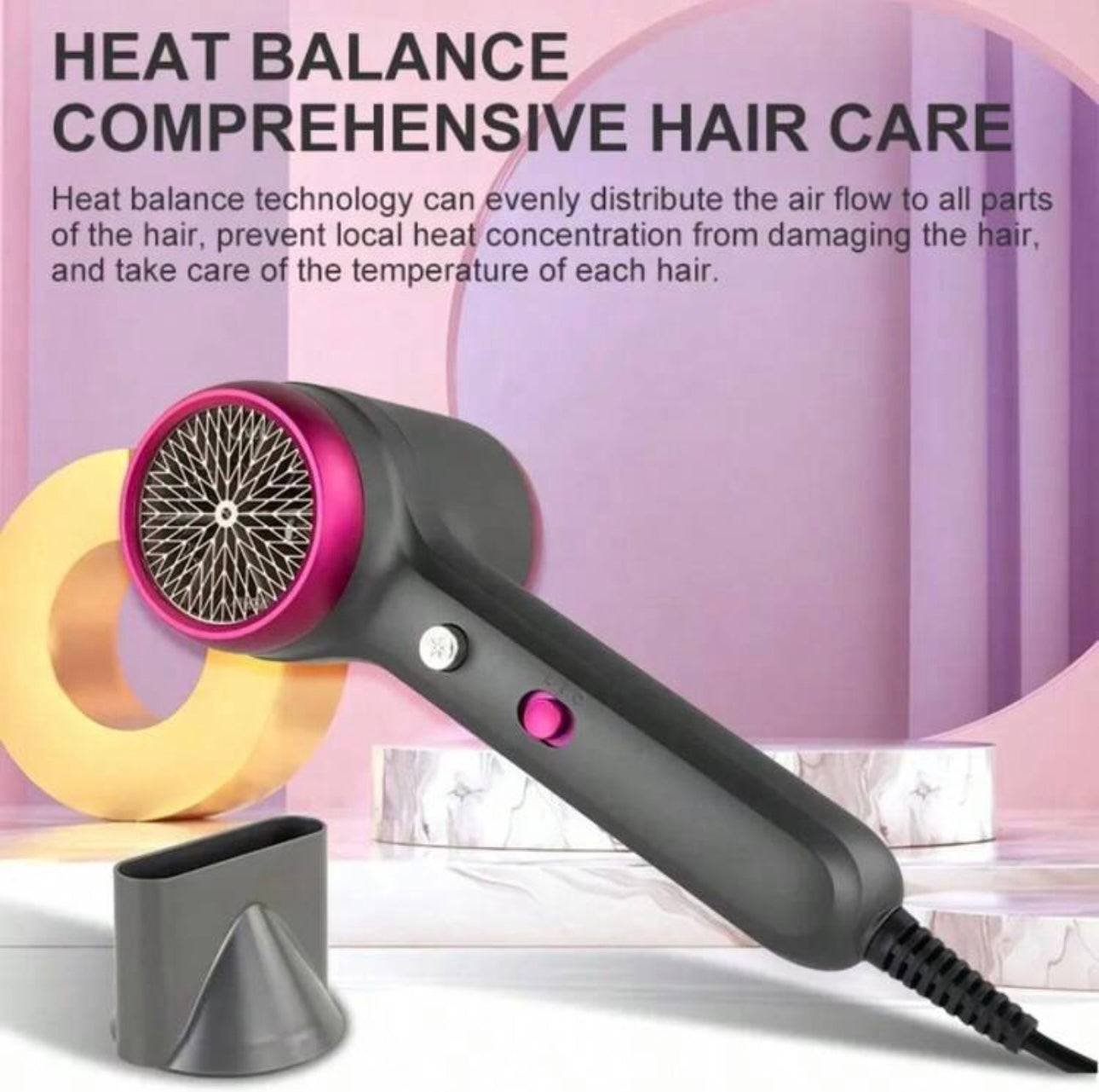 Hairdryer with diffuser