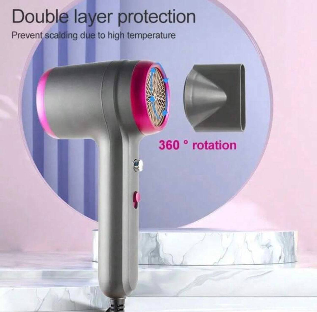 Hairdryer with diffuser