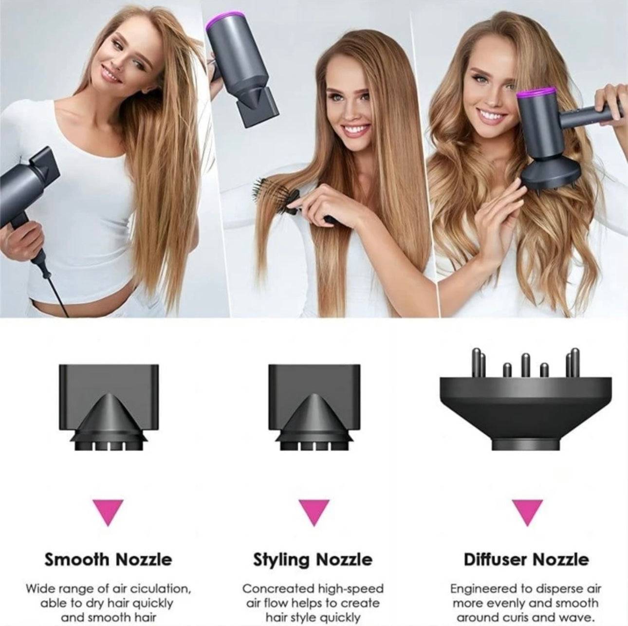 Hairdryer with diffuser