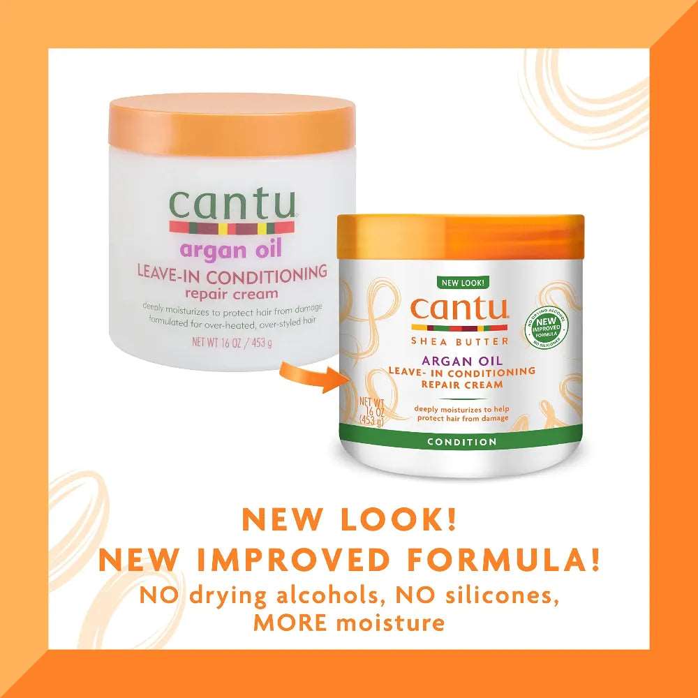 Cantu argan oil leave-in and mask