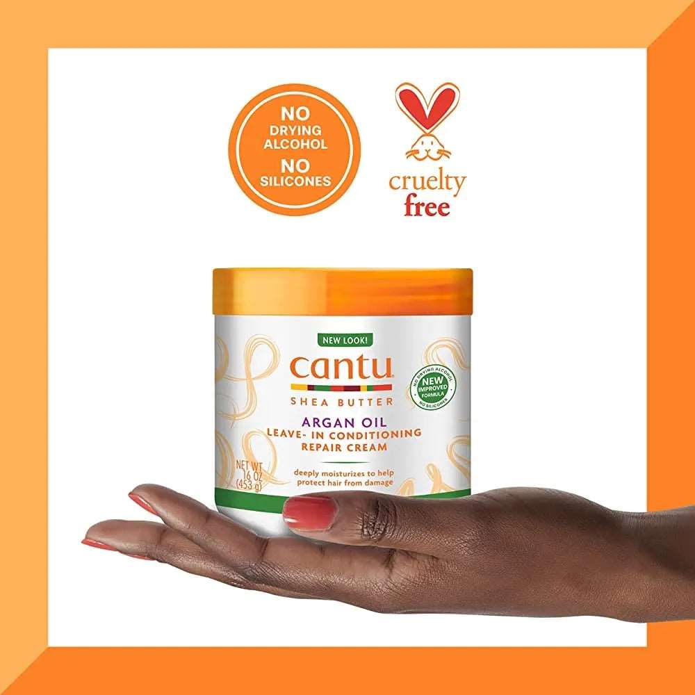 Cantu argan oil leave-in and mask