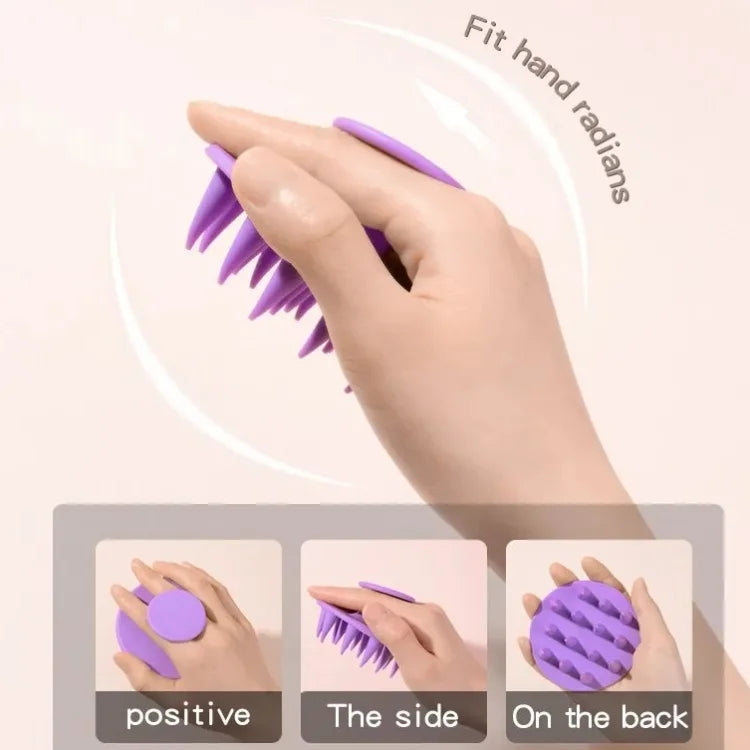 Flexible silicone scalp massager
