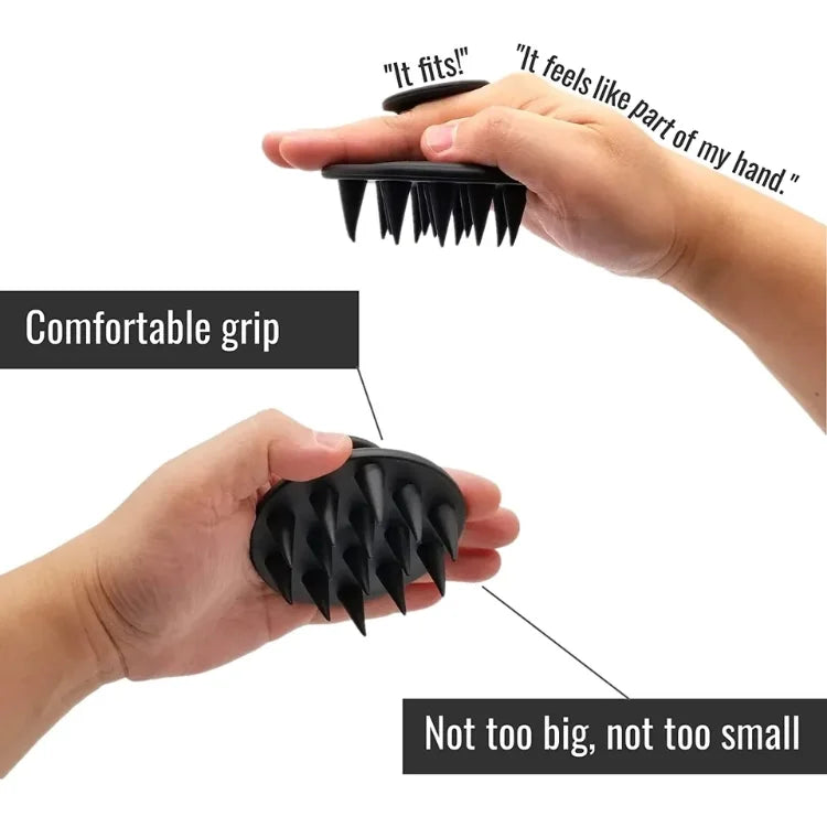 Flexible silicone scalp massager